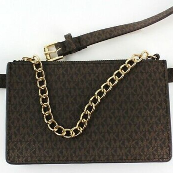 Michael Kors Fanny Pack Belt Bag with Chain Closure - Picture 1 of 5